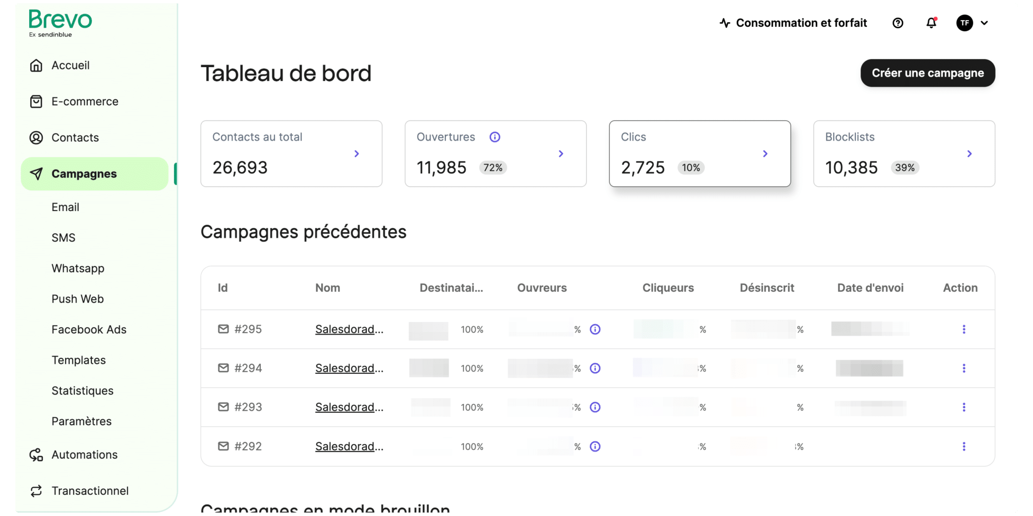 Brevo Interface